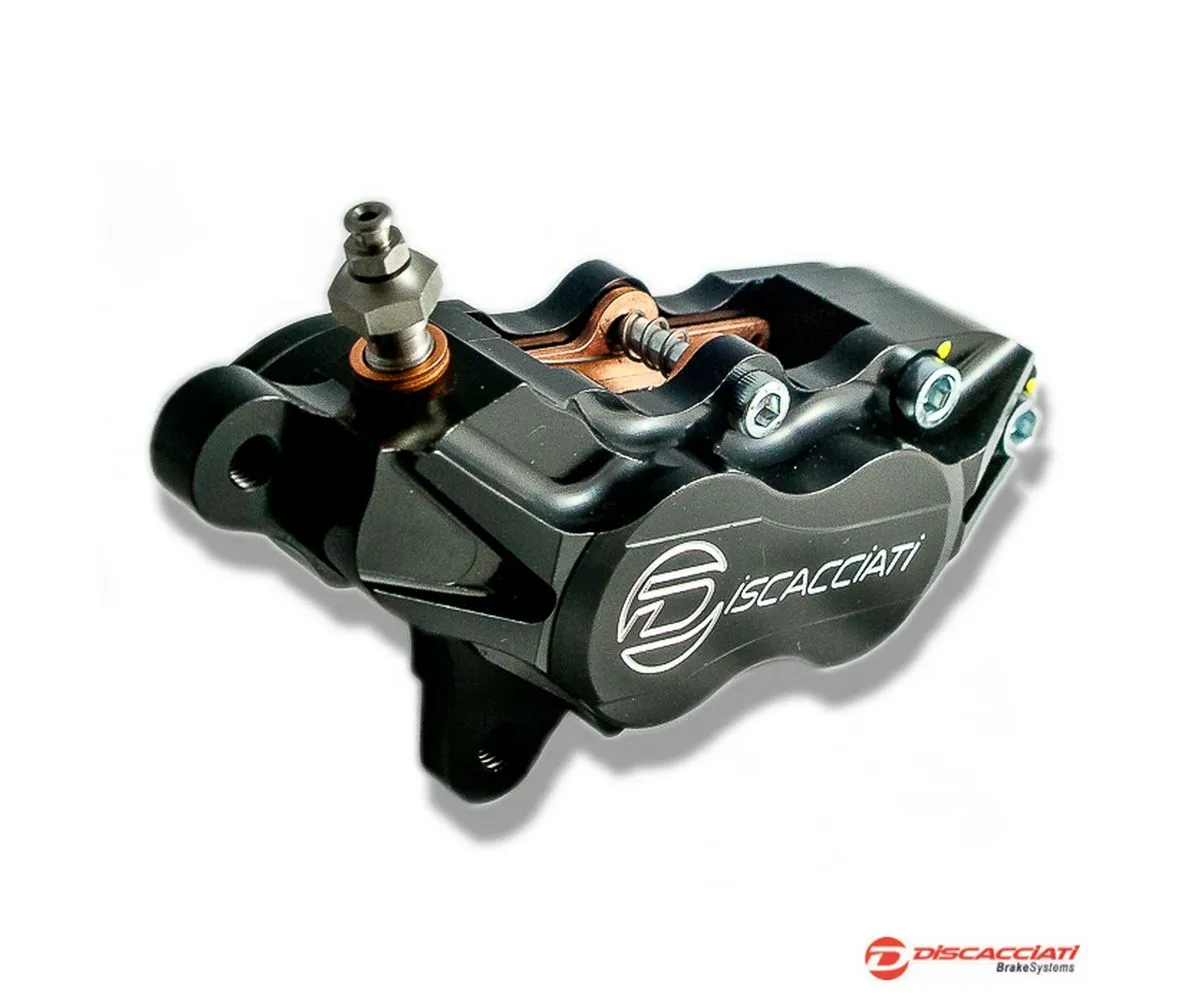 Pinza Assiale 4 Pistoni Discacciati Triumph Thruxton Con Pastiglie Sinistra Anodizzato Nero-FDR0078N-246395