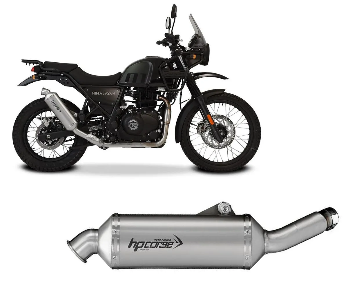 Terminale Di Scarico Hp Corse Sp-1 Short Titanium Royal Enfield Himalayan 2017 > 2020-REHISP1300LT-AB-300600