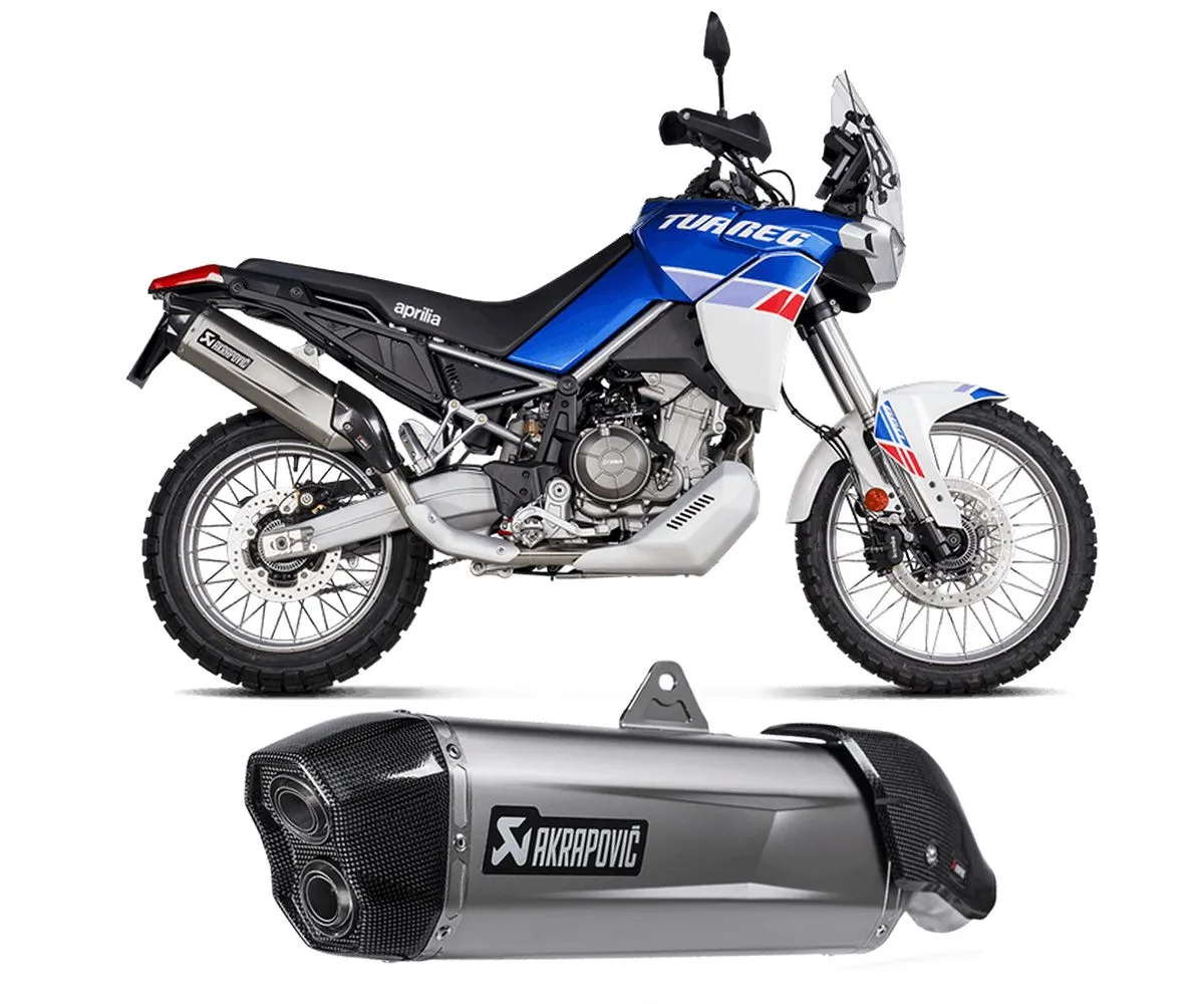 Terminale Di Scarico Akrapovic In Titanio / Carbonio Per Aprilia Tuareg 660 2022 > 2024-S-A6SO1-HGJT-290392