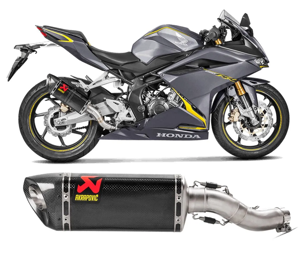 Terminale Di Scarico Akrapovic In Carbonio Per Honda Cbr 250 Rr 2017 > 2024-S-H2SO6-APC-290417