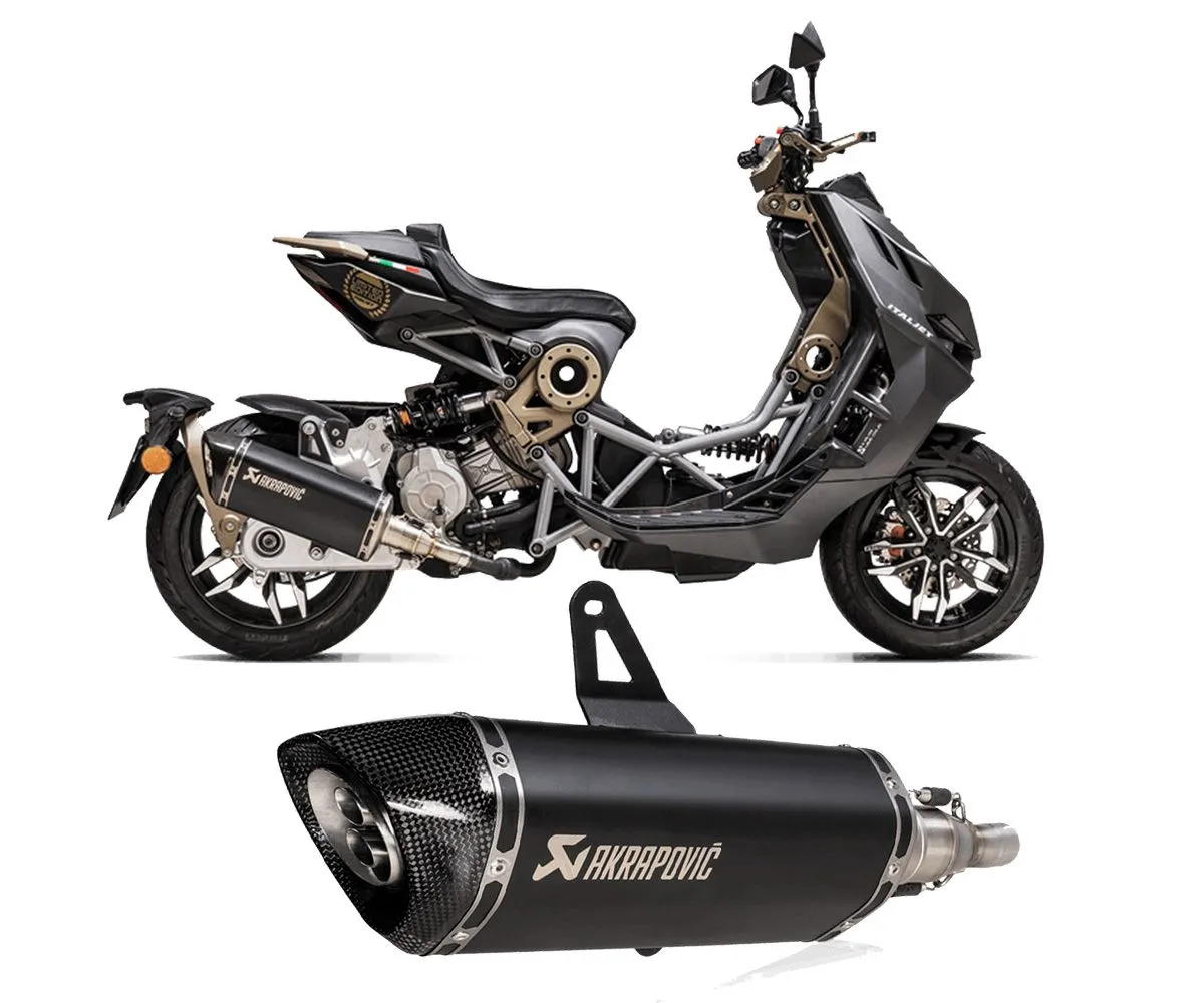 Terminale Di Scarico Akrapovic In Titanio Per Italjet Dragster 200 2021 > 2023-S-IT125SO1-HRTBL-290424