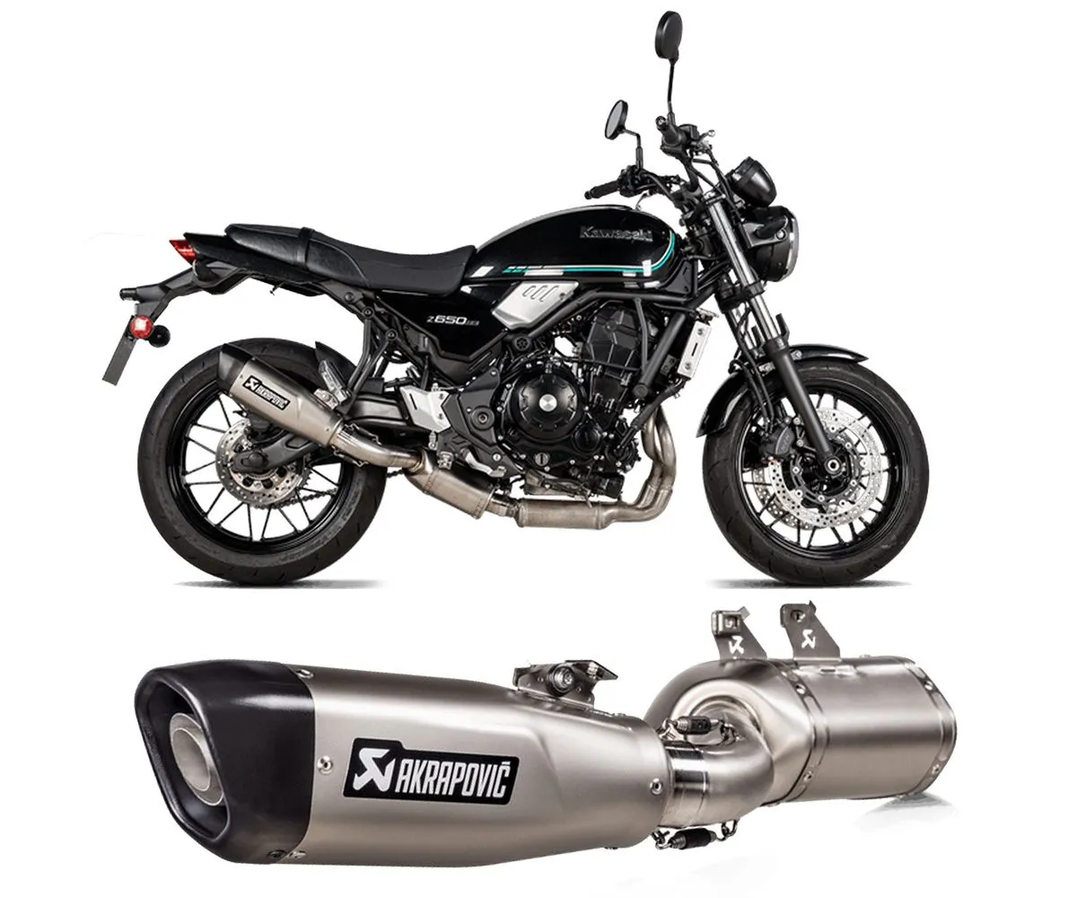 Terminale Di Scarico Akrapovic In Titanio Per Kawasaki Z 650 Rs 2022 > 2024-S-K6SO8-HCQT-290434