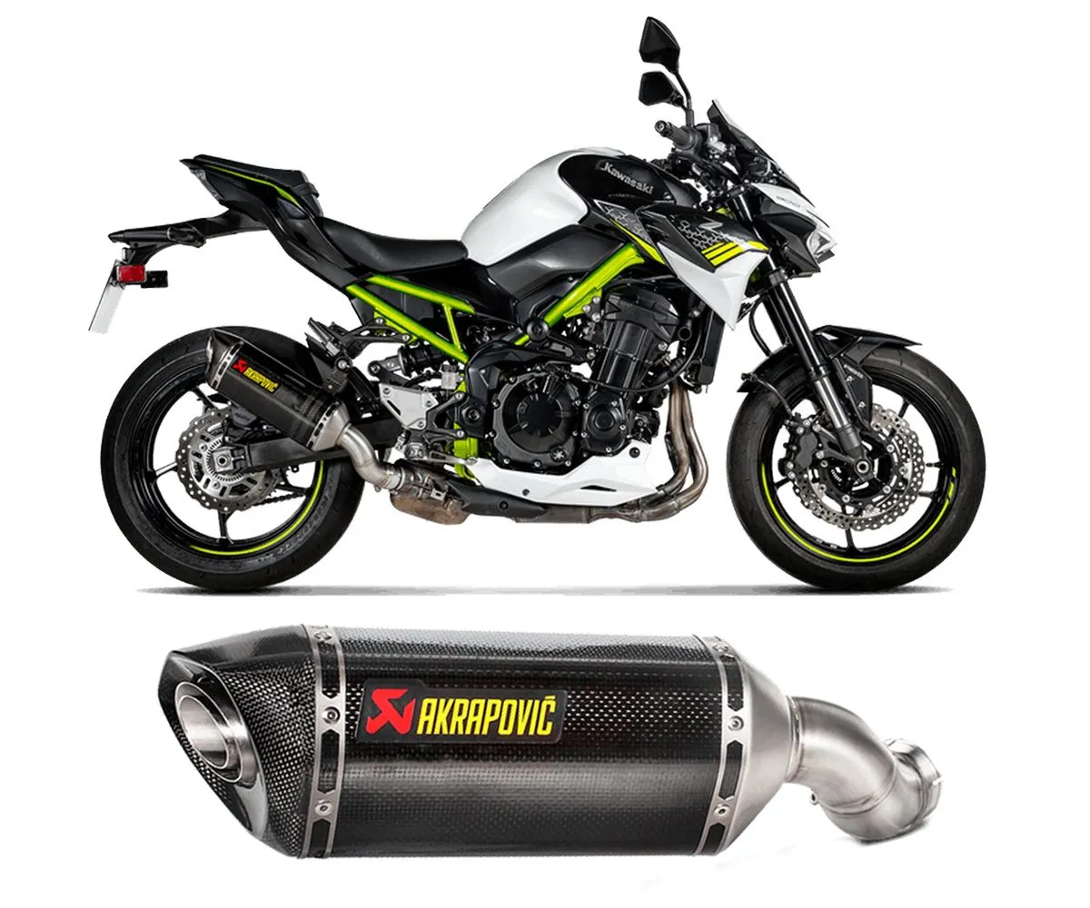 Terminale Di Scarico Akrapovic In Carbonio Per Kawasaki Z 900 2017 > 2019-S-K9SO10-HZC-290435