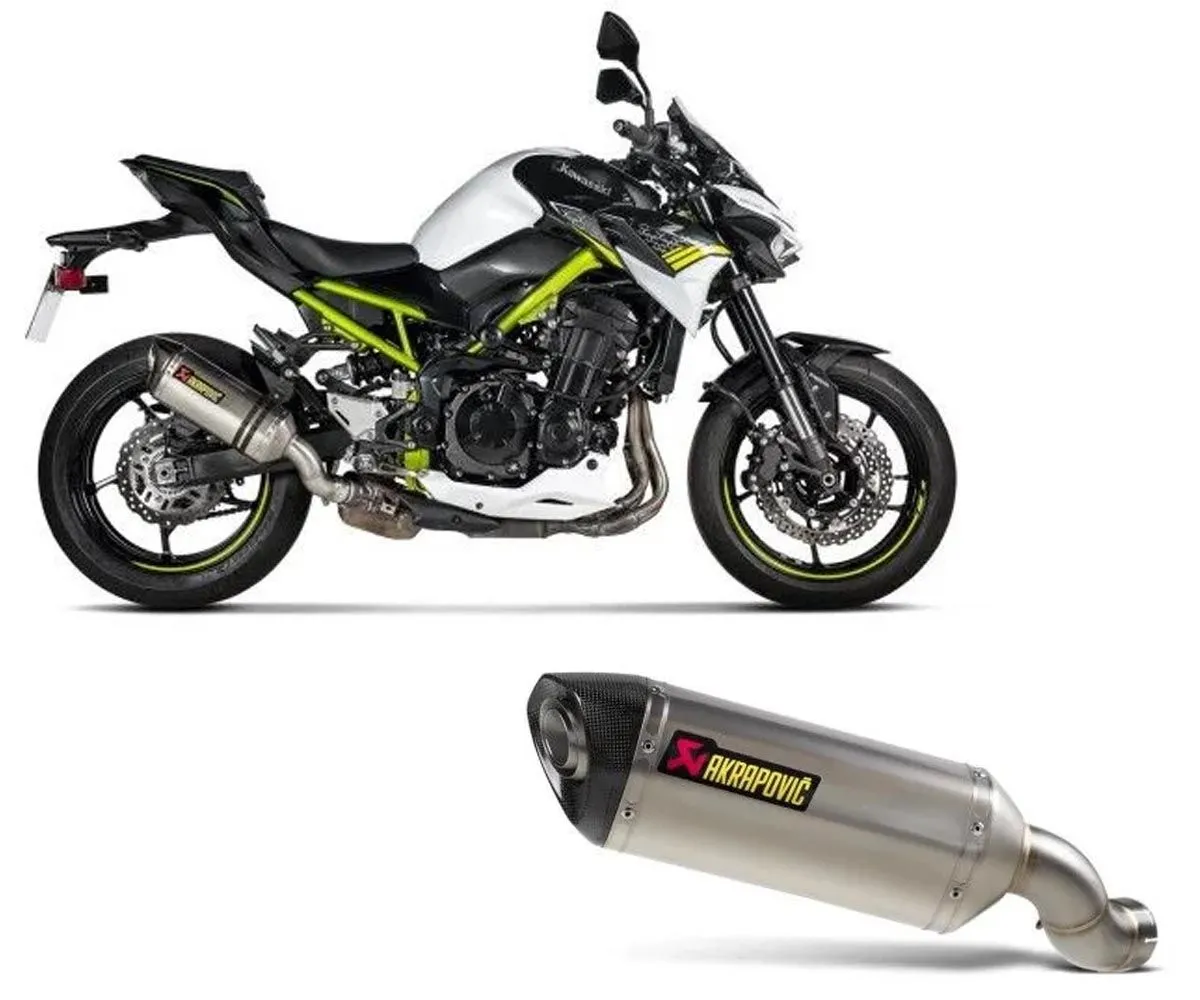 Terminale Di Scarico Akrapovic Fodero Titanio Per Kawasaki Z900 2017 > 2019-S-K9SO10-HZT-382996