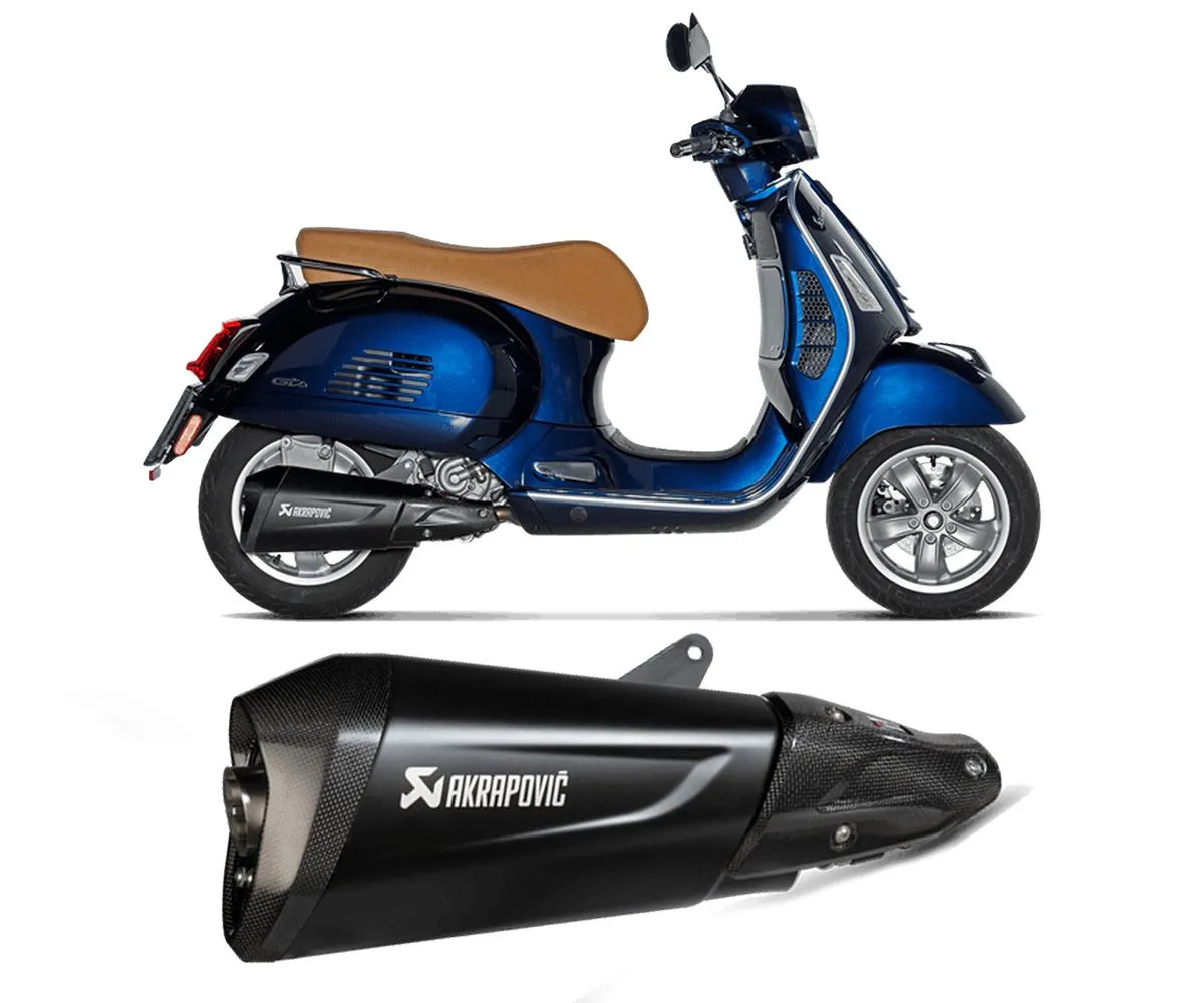 Terminale Di Scarico Akrapovic In Acciaio Inox Per Vespa Gts Super 300 2021 > 2023-S-VE3SO10-HZDFBL-290442