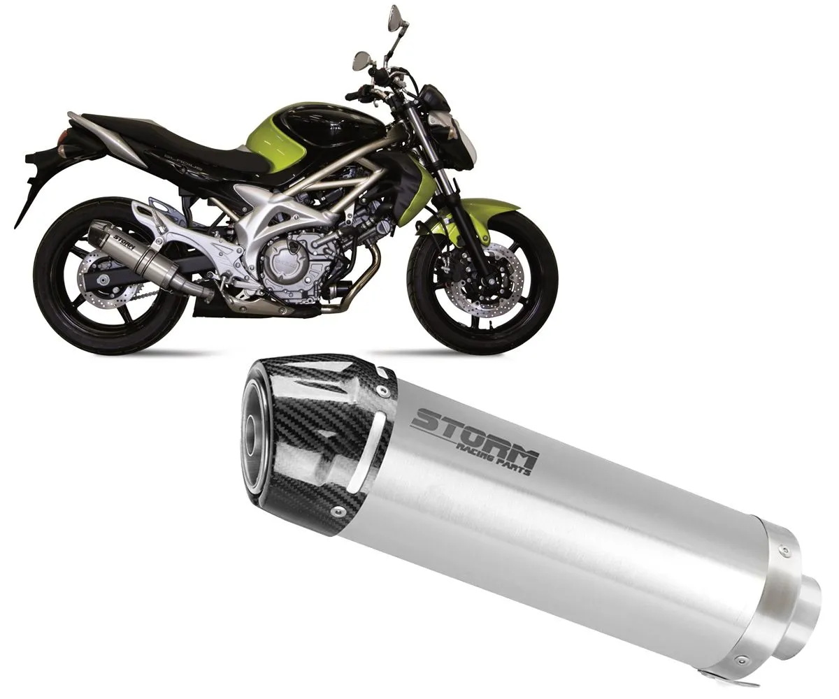 Terminale Di Scarico Storm Gp Inox Coppa In Carbonio Per Suzuki Gladius 2009 > 2015-74.S.035.LXSC-388597