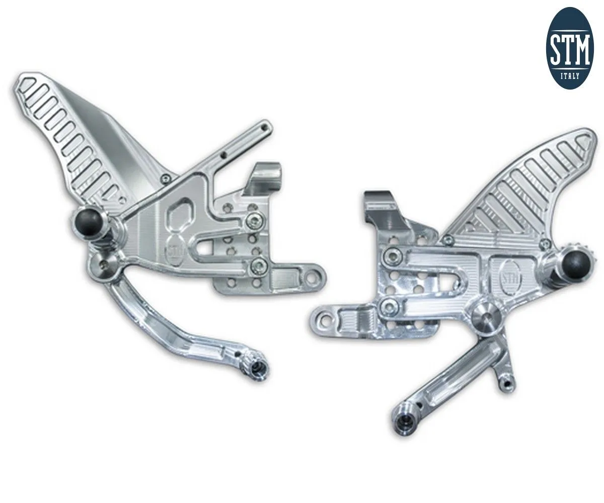 Pedane Stm Colore Silver Ducati V4 Panigale 2018 > 2023-SDU-0750-230482