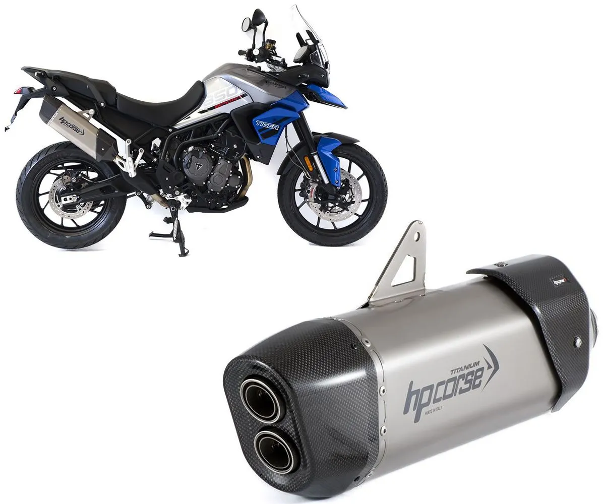 Terminale Di Scarico Hp Corse Sp-3 Carbon 350 Titanium Triumph Tiger 900/850 2020 > 2024-TRT850SP3350T-AB-300285