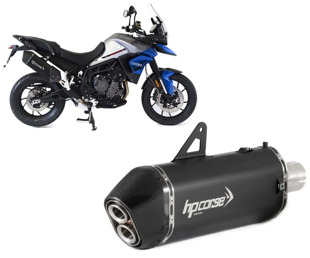 Terminale Di Scarico Hp Corse Sps Carbon 350 Black Triumph Tiger 900/850 2020 > 2024-TRSPS900350C-AB-300284