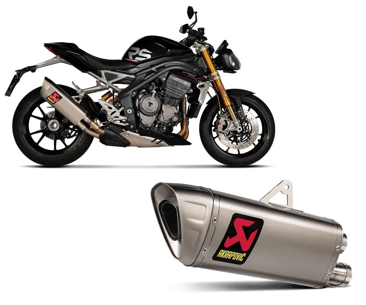 Terminale Di Scarico Omologato Titanio Akrapovic Per Triumph Speed Triple 1200 Rs / Rr 2021 > 2024-S-T12SO5-HAPXLT-329688