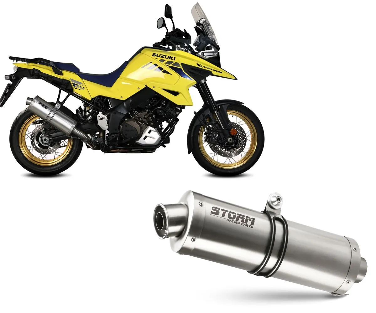 Scarico Storm By Mivv Oval Inox Per Suzuki Dl V-strom 1050 2020 > 2024-74.S.042.LX2-388642