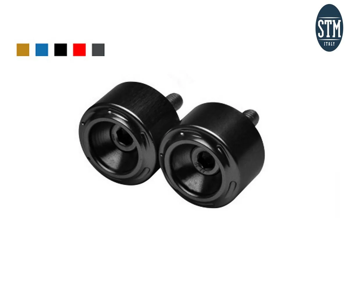 Terminali Manubrio 2 Pezzi M6x35 Big Stm Colore Nero Triumph 1050 2005 > 2017-STR-N011-231237