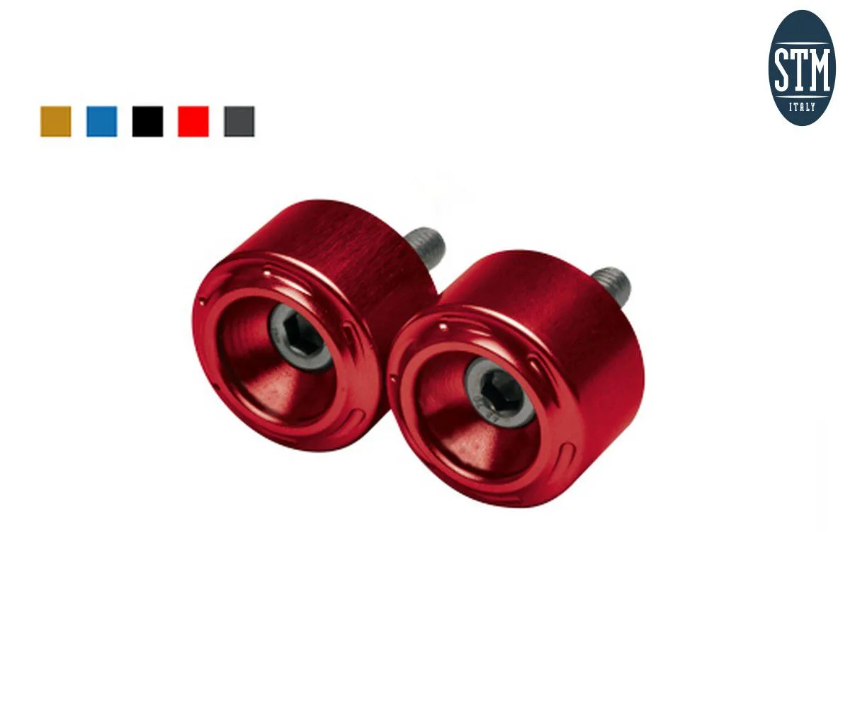 Terminali Manubrio 2 Pezzi M6x35 Small Stm Colore Rosso Triumph 1050 2005 > 2017-STR-R010-231235