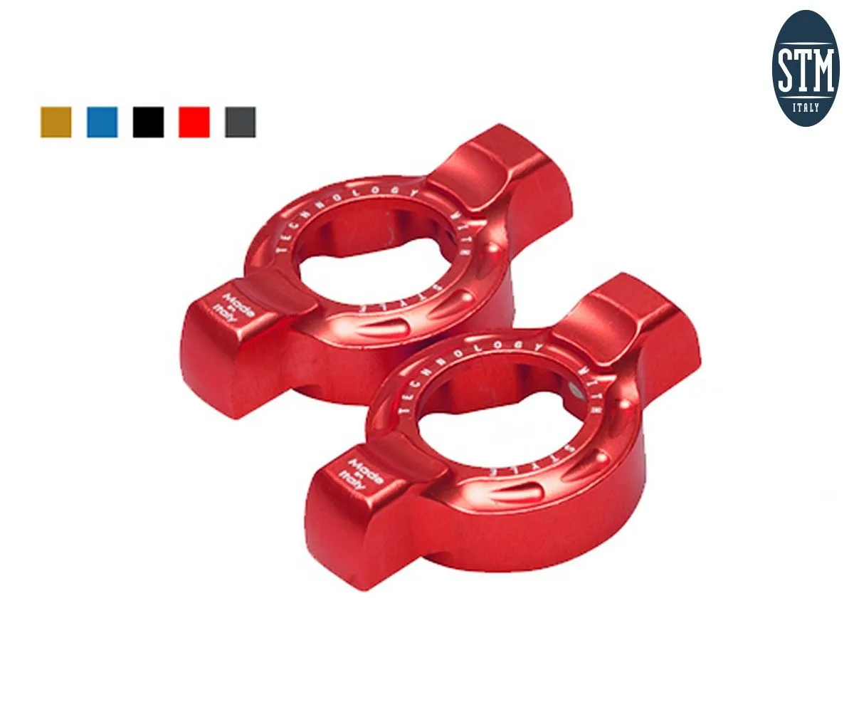 Regolatori Forcella Showa Esagono 22mm Stm Colore Rosso-SUN-R110-231643