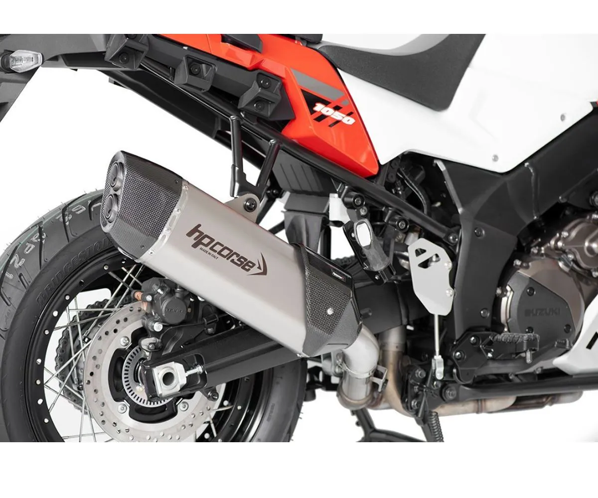 Terminale Di Scarico Hpcorse Sp-3 Carbon 350 Satinato Per Suzuki V-strom 1050 2020 > 2024-SUSP33501022S-N-AB-300041