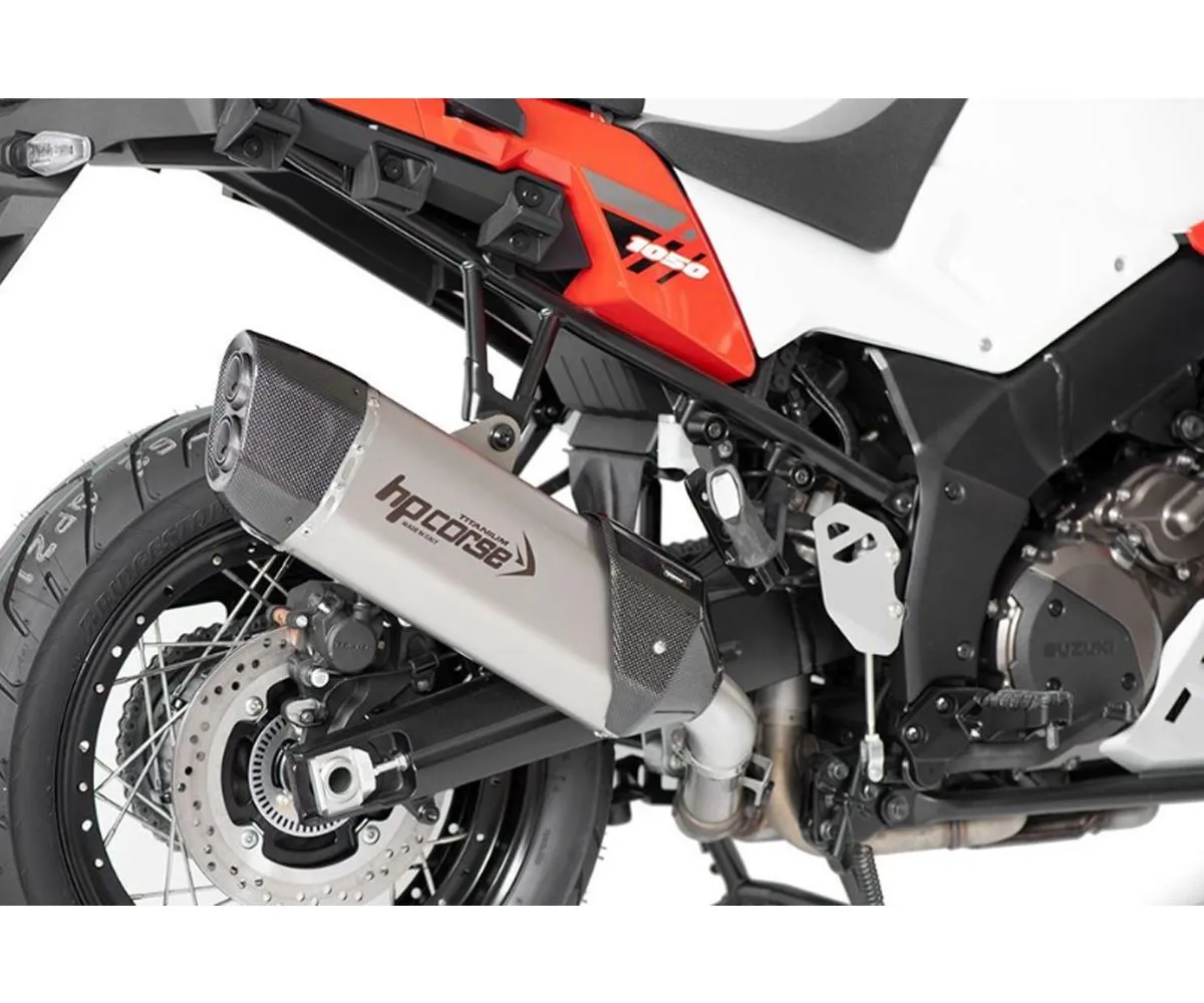 Terminale Di Scarico Hpcorse Sp-3 Carbon 350 Titanio Per Suzuki V-strom 1050 2020 > 2024-SUSP33501022T-N-AB-300039