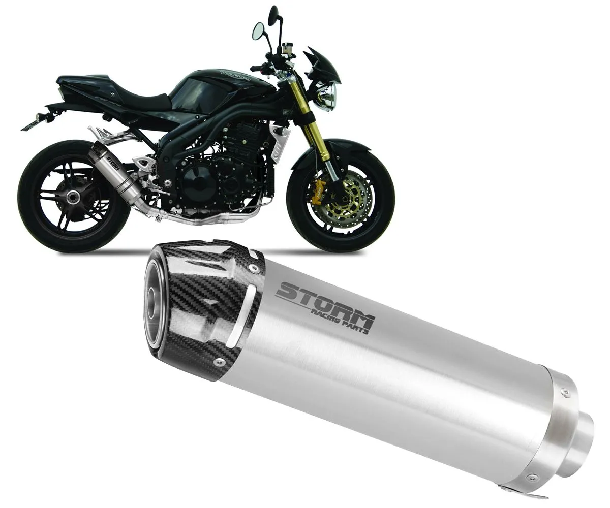 Terminale Di Scarico Storm Gp Inox Coppa Carb Per Triumph Speed Triple 1050 R/s/rs 2005 > 2006-74.T.005.LXSC-388617