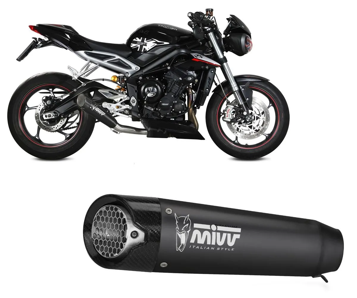 Terminale Di Scarico Mivv X-m5 Nero Per Triumph Street Triple 660 S 2017 > 2024-T.019.SC5B-290357