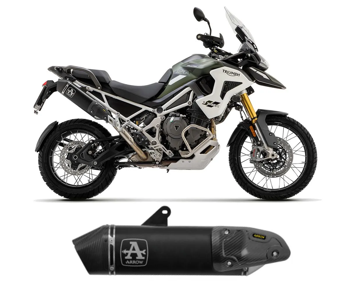 Terminale Di Scarico Arrow Veloce In Alluminio Dark Triumph Tiger 1200 2022 > 2024-72002VAN-329835