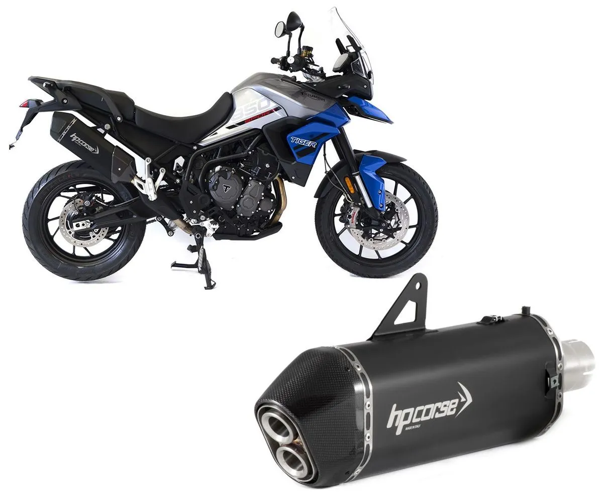 Terminale Di Scarico Hp Corse Sps Carbon 350 Black Per Triumph Tiger 850 2020 > 2024-TRSPS900350C-AB-300279