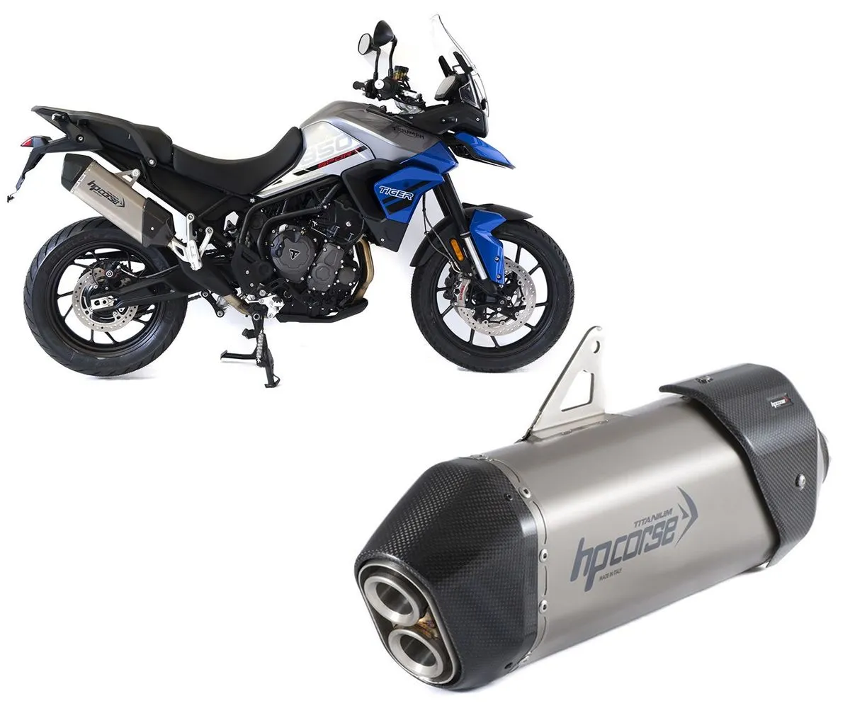 Terminale Di Scarico Hp Corse Sps Carbon 350 Titanium Triumph Tiger 900/850 2020 > 2024-TRSPS900350T-AB-300283