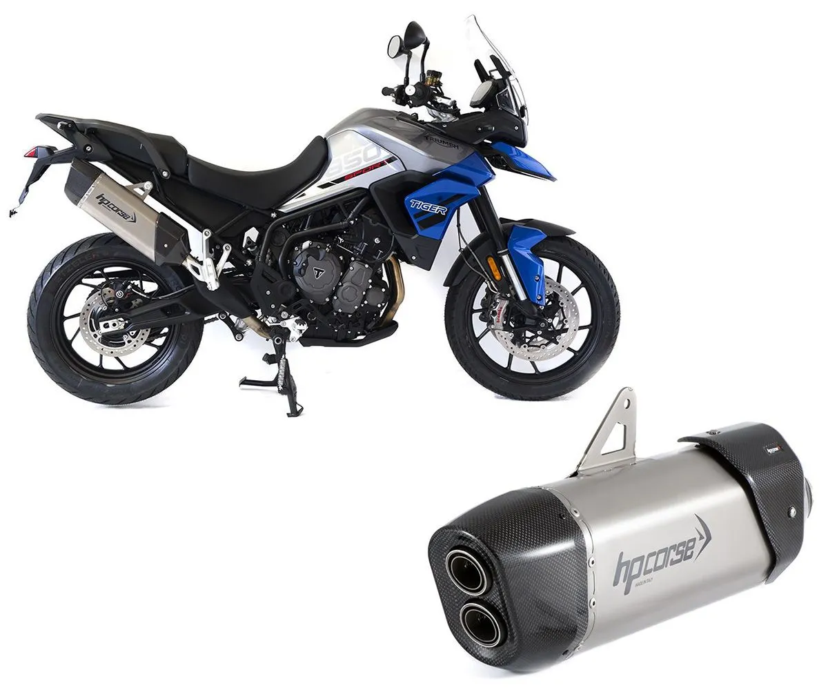Terminale Di Scarico Sp-3 Carbon 350 Satin Hp Corse Per Triumph Tiger 850 2021 > 2022-TRT850SP3350S-AB-290468