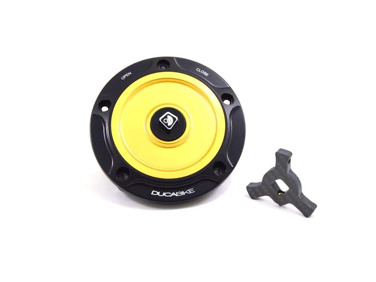 Tappo Serbatoio Benzina Nero-oro Ducabike Dbk Per Ducati 848 2007 > 2013-TSB06DB-302254