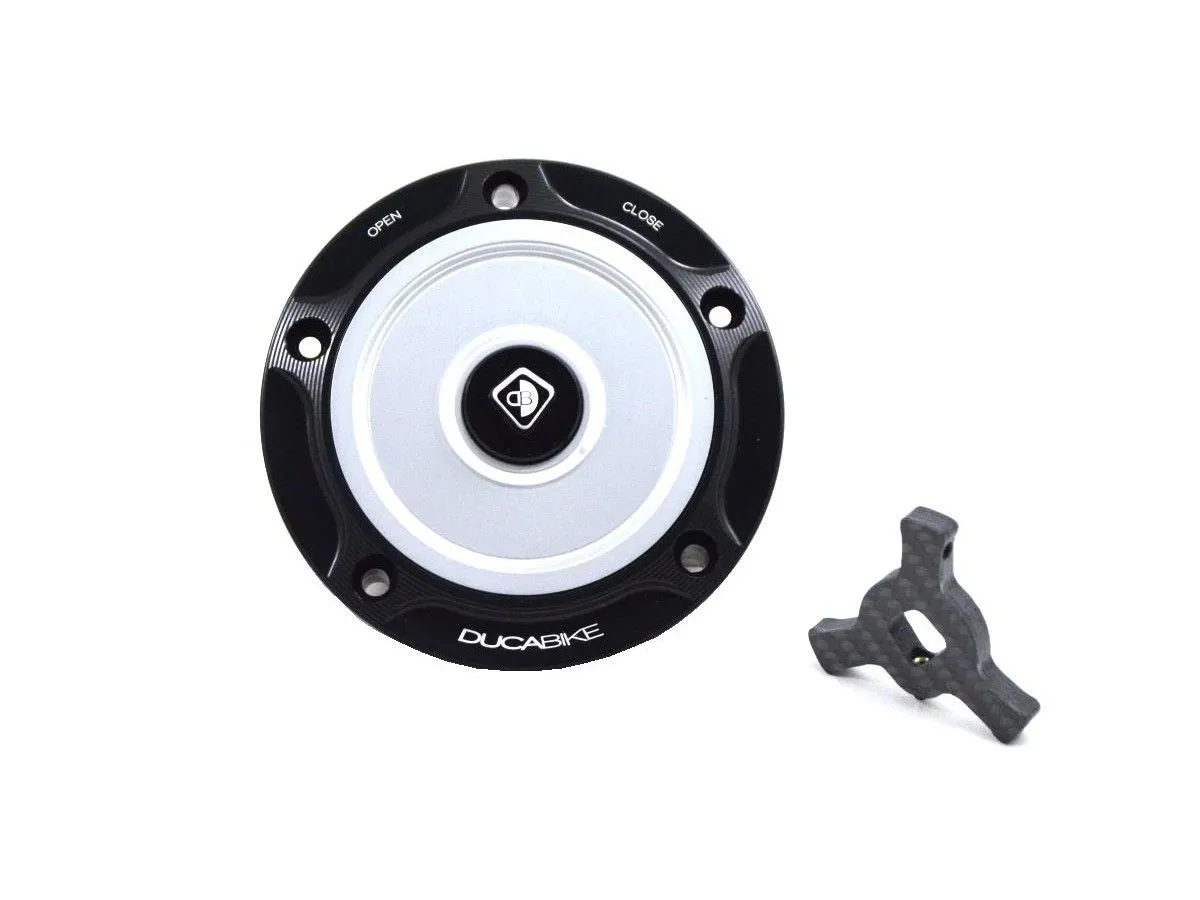 Tappo Serbatoio Benzina Nero-silver Ducabike Dbk Per Ducati 848 2007 > 2013-TSB06DE-302255