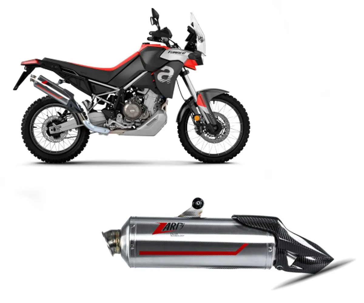 Terminale Di Scarico Sabbia Zard Acciaio Inox Per Aprilia Tuareg 660 2022 > 2024-ZAP003S10SSO-301136