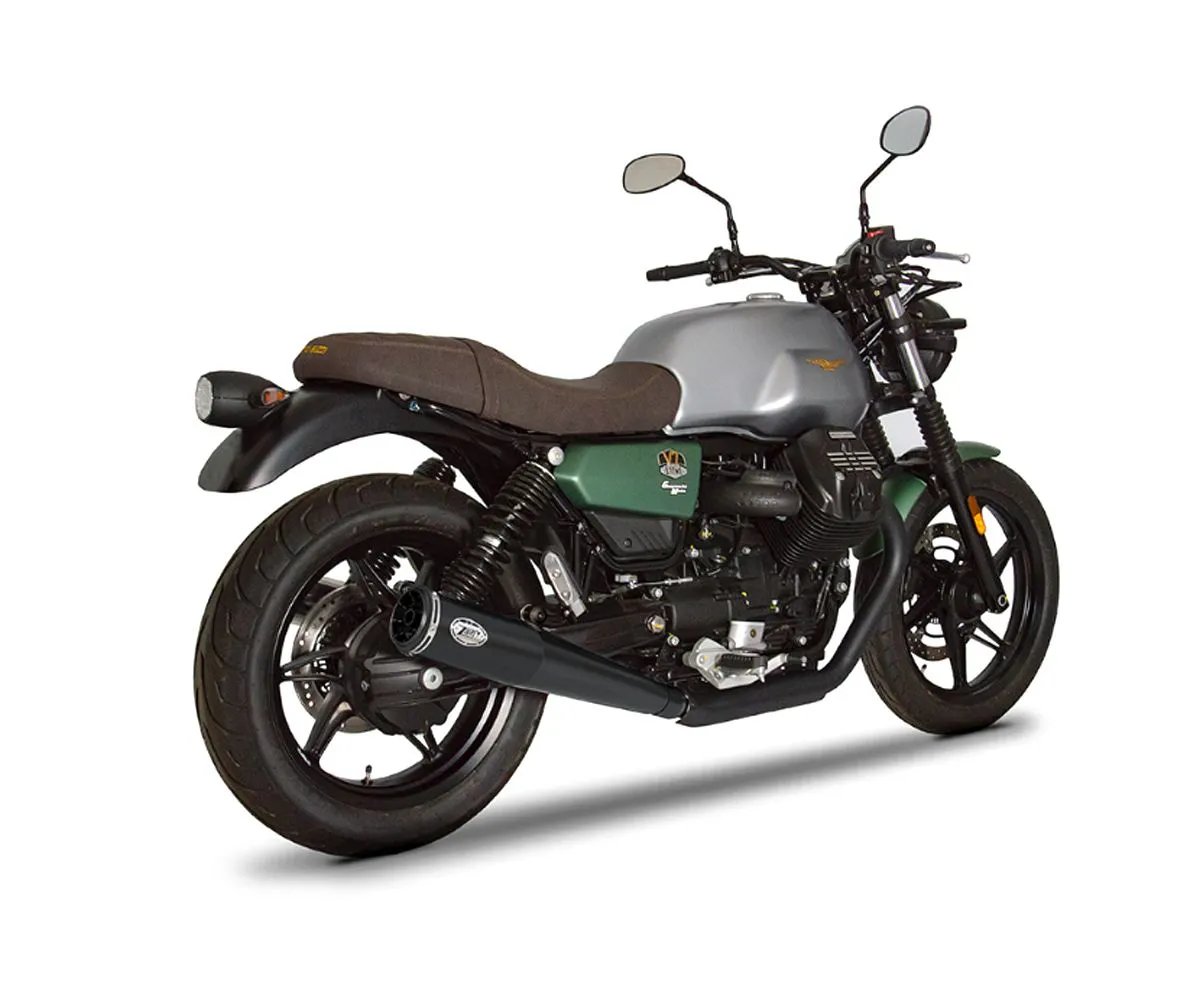 Terminale Di Scarico Zard E5 Acciaio Inox Black Per Moto Guzzi V7 850 2021 > 2022-ZMG003S10SSO-B-301177