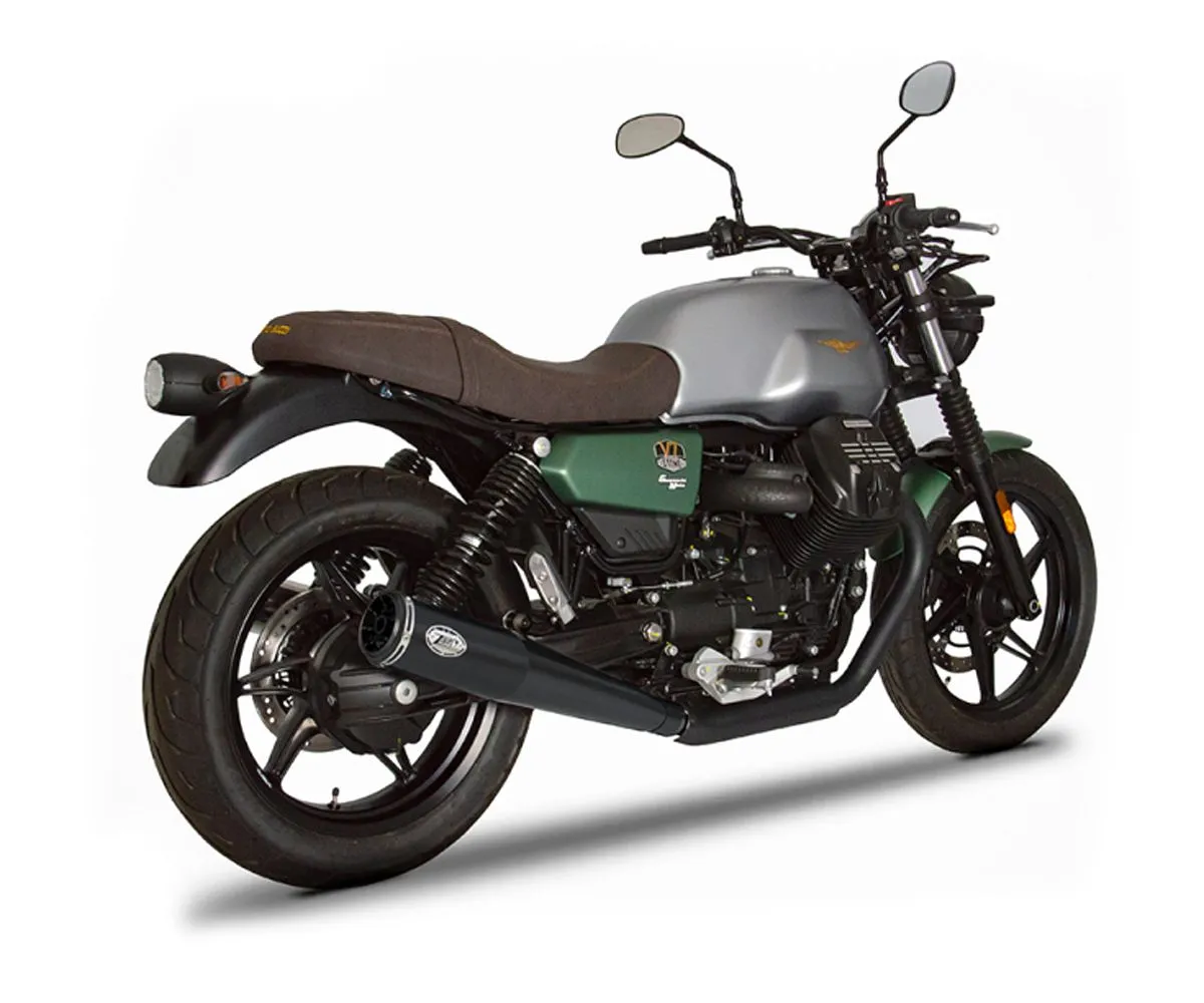 Terminale Di Scarico Zard Acciaio Inox Black Per Moto Guzzi V7 850 2021 > 2022-ZMG003S10SSR-B-301179