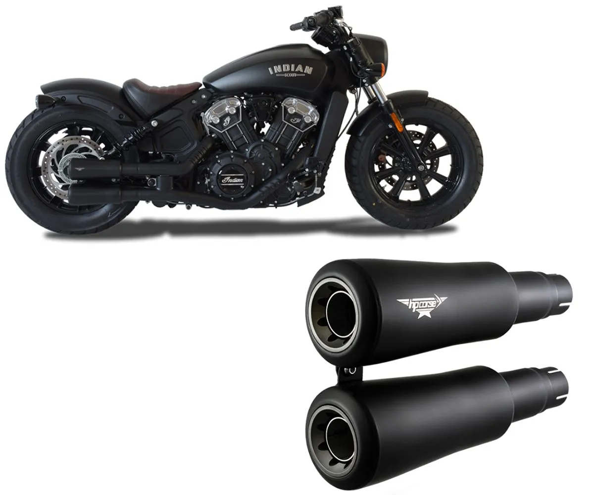 Terminale Di Scarico Hp Corse V2 Black Per Indian Scout 2017 > 2019-XINDV21001BG-AAB-300594
