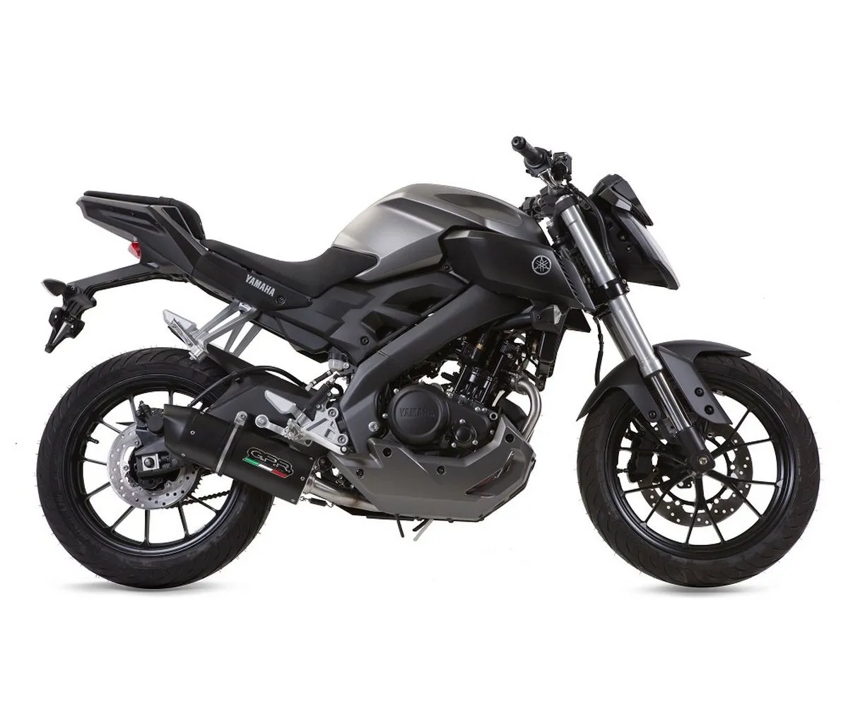 Scarico Completo Gpr Furore Evo4 Poppy Catalizzato Nero Opaco Per Yamaha Mt 125 2017 > 2019-Y.206.CAT.FUPO-292300