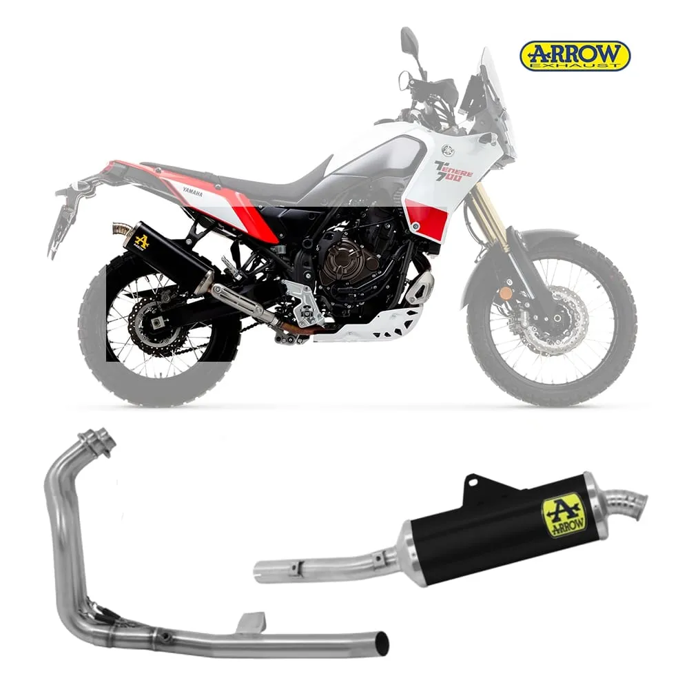 Scarico Completo Arrow Insyrace Titan Alluminio Nero Yamaha Tenere 700 World Raid 2022 > 2024-72626AON--72185PD-299489