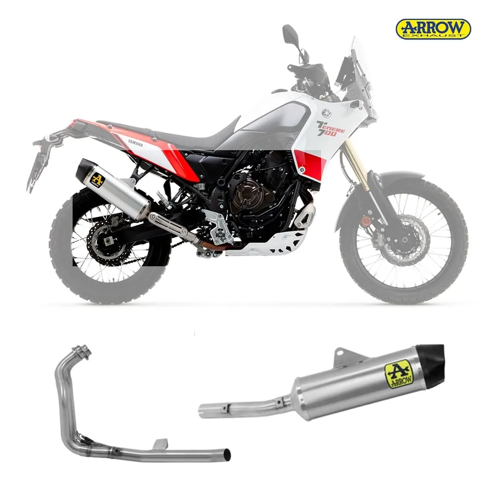 Scarico Completo Arrow Indyrace Carbon/titan Titanio Yamaha Tenere 700 World Raid 2022 > 2024-72626PK--72185PD-299479