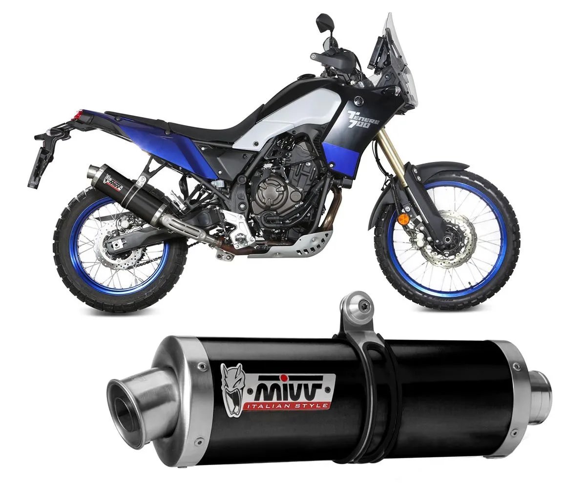 Terminale Di Scarico Mivv Oval Acciaio Nero Yamaha Ténéré 700 2019 > 2024-Y.064.LX1B-382971