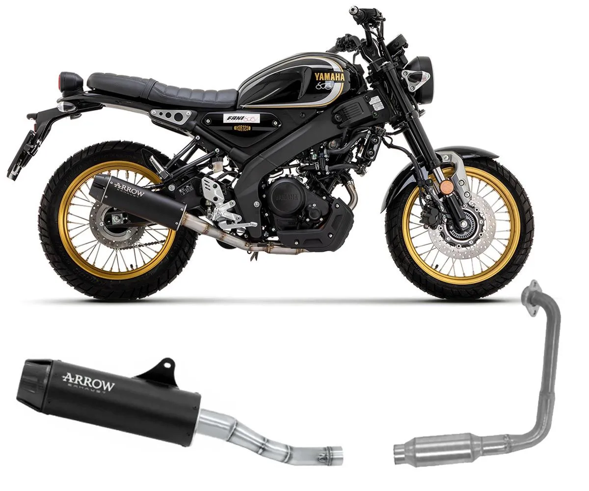 Scarico Completo Kat Arrow Rebel Rb Acciaio Nero Yamaha Xsr 125 2022 > 2023-71948RB--51019KZ-301808