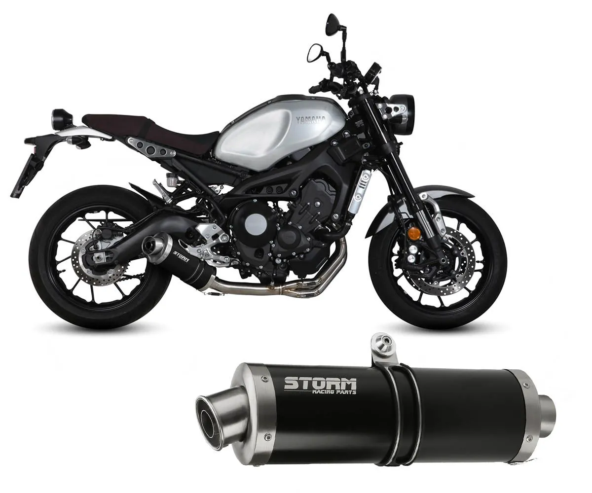 Scarico Completo Storm By Mivv Oval Nero Inox Per Yamaha Xsr 900 2016 > 2020-74.Y.054.LX1B-302129