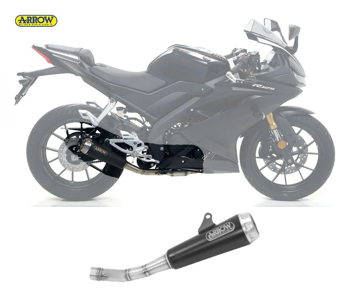 Scarico Completo Kat Arrow Pro-race Nichrom Nero Yamaha Mt 125 2021 > 2023-51019KZ--51004PRN-302099