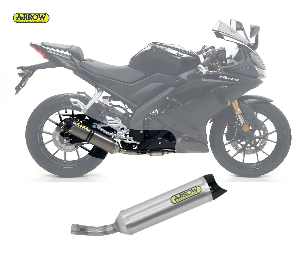 Scarico Completo Arrow Thunder Carbon Cap Alluminio Yamaha Mt 125 2021 > 2023-51019MI--51518AK-302105