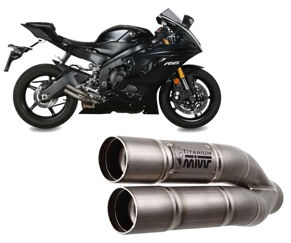 Terminale Di Scarico Mivv Double Gun Full Titanio Per Yamaha Yzf 600 R6 2017 > 2023-Y.063.SDG-329888