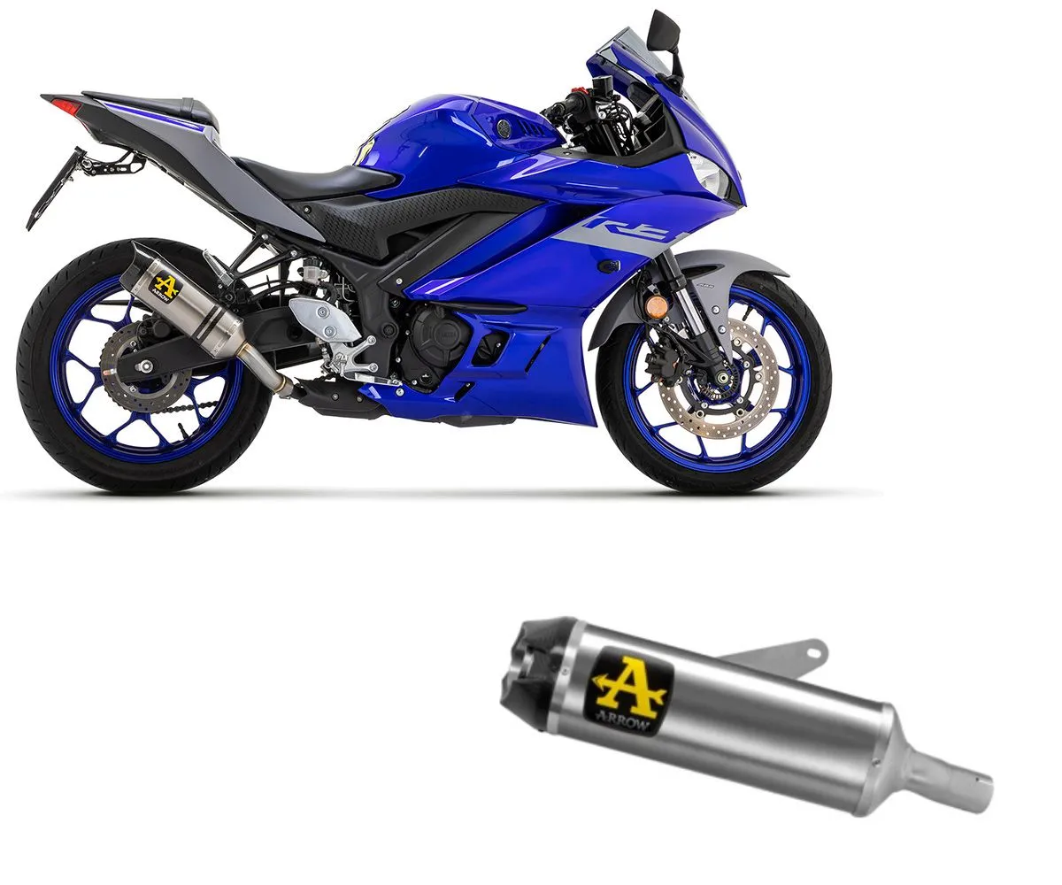 Terminale Di Scarico Arrow Thunder Carbon End Cap Titanio Yamaha Yzf R3 2021 > 2024-71831PK-297122