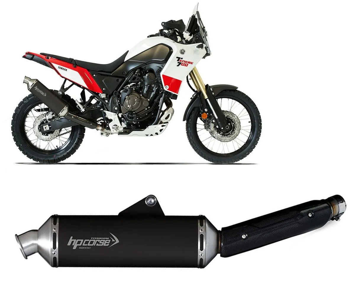 Terminale Di Scarico Hp Corse Sp-1 Black Titanium Per Yamaha Tenere 700 2019 > 2024-YAT700SP1350LTC-AB-300604