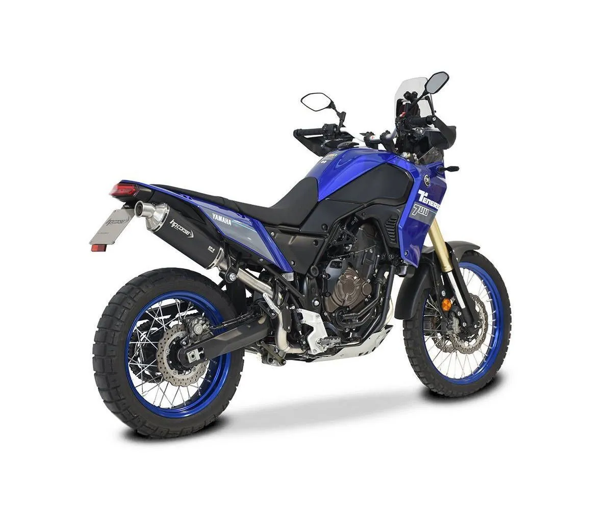 Terminale Scarico Hpcorse Spi Short Nero Titanio Per Yamaha Tenere 2019 > 2025-YAT700SP2300HTC-AB-289427