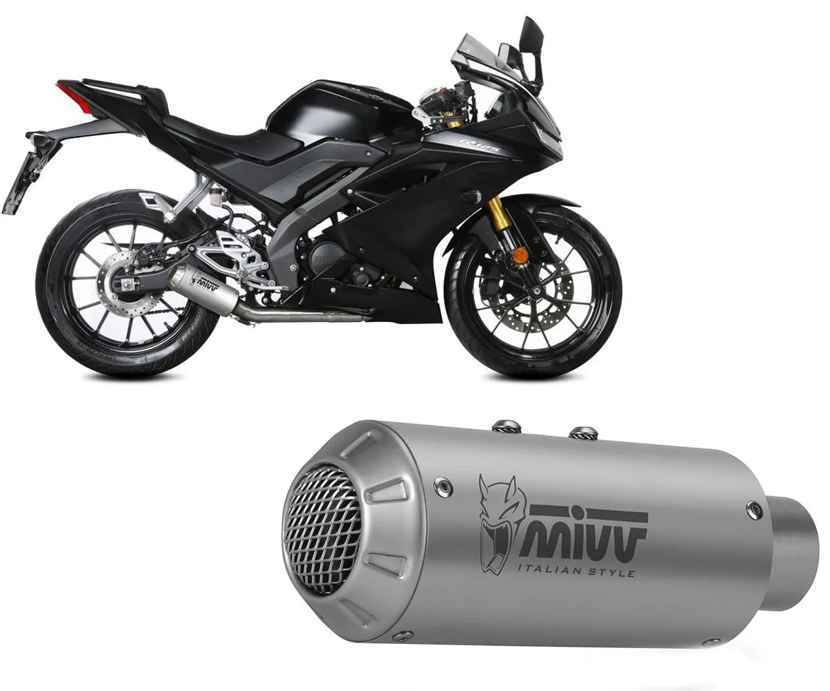 Impianto Completo Mivv Mk3 Acciaio Per Yamaha Yzf R125 2019 > 2024-Y.067.SM3X-290371
