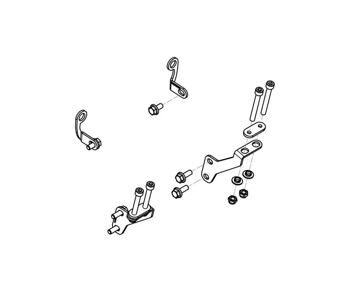 Gp Ducts Kit Montaggio Cnc Racing Nero Ducati Diavel 1260 2019 > 2022-ZAB14B-377181