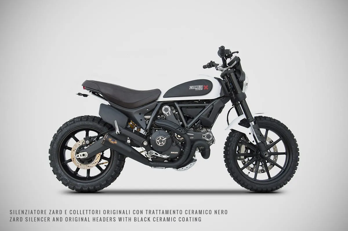 Terminale Di Scarico Zard Zdu781s10sbo-b Inox Acciaio Nero E3 Ducati Scrambler 800 2015 > 2019-ZDU781S10SBO-B-388326