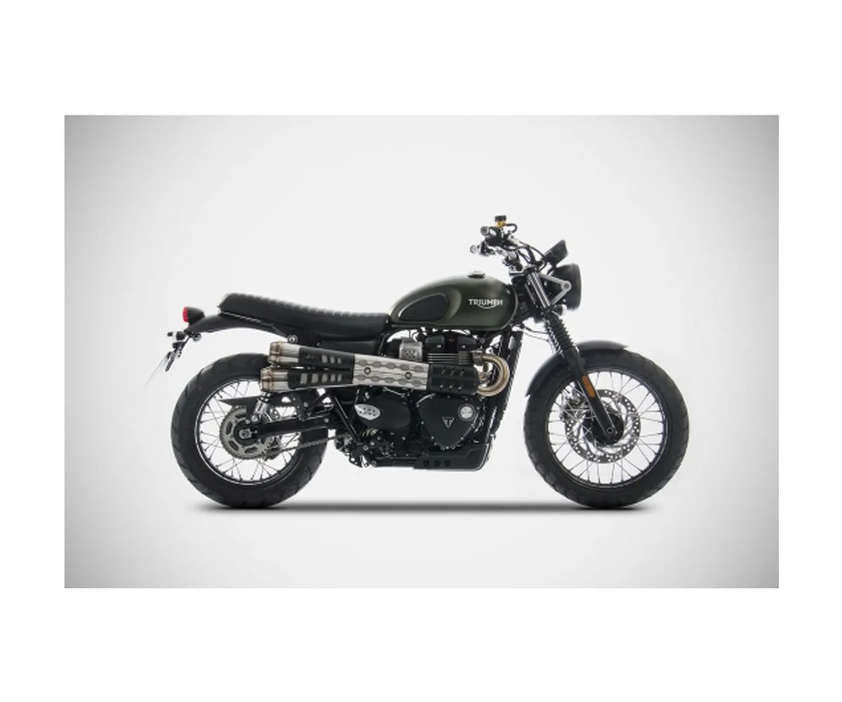 Terminale Di Scarico Zard Ztp086s10sso Inox E4 Triumph Street Scrambler 2017 > 2019-ZTP086S10SSO-247874