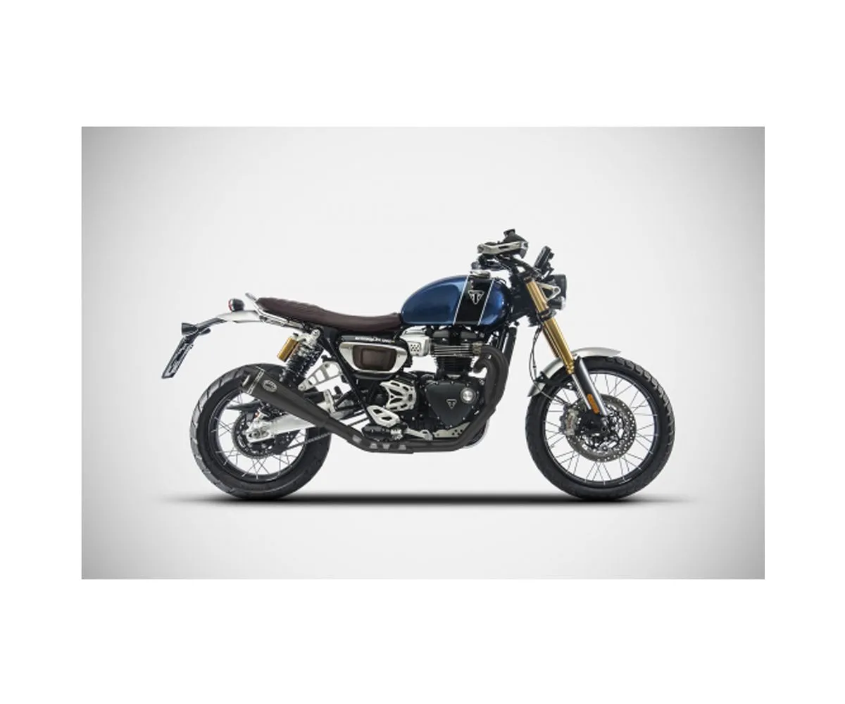 Impianto Di Scarico Nero Zard Ztp094s00scr-b Triumph Scrambler 1200 2019-ZTP094S00SCR-B-247850