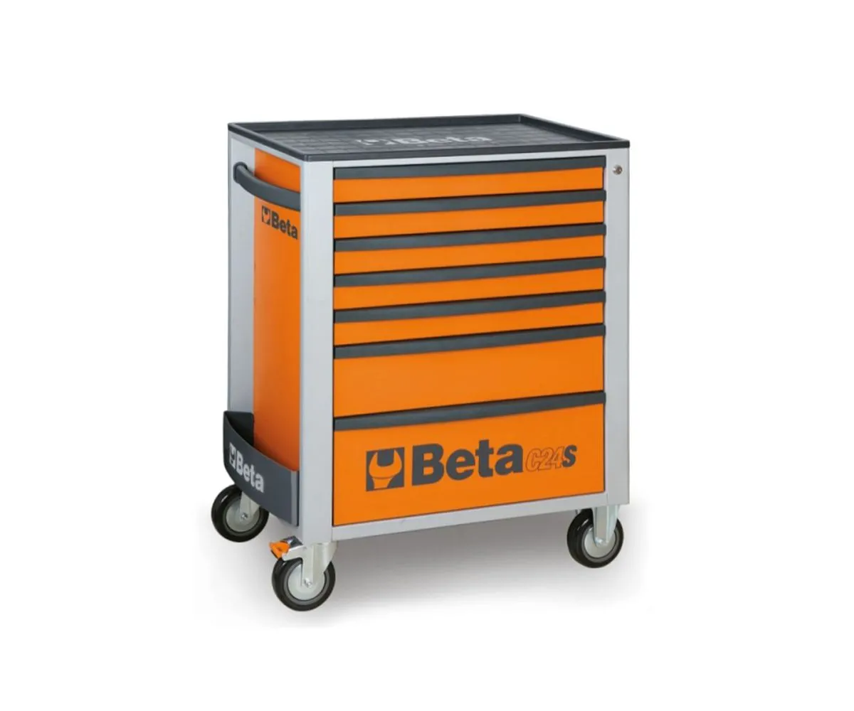 Cassettiera Mobile Beta Arancione Con 7 Cassetti-C24S/7-O-249103